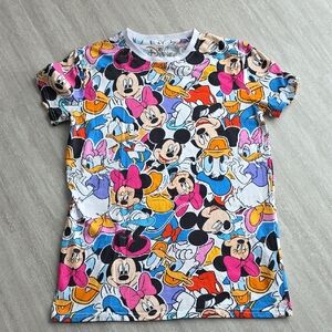 Disney Multicolor Mickey & Friends Short Sleeve Tee
